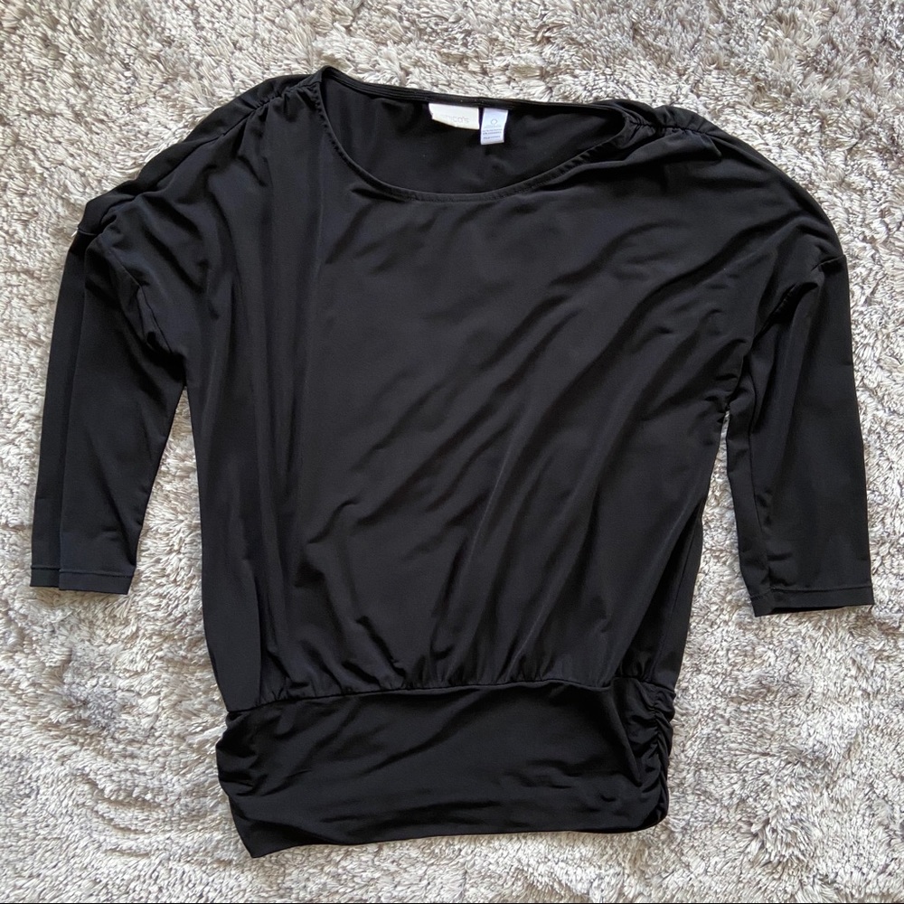 chico’s black mid sleeve top